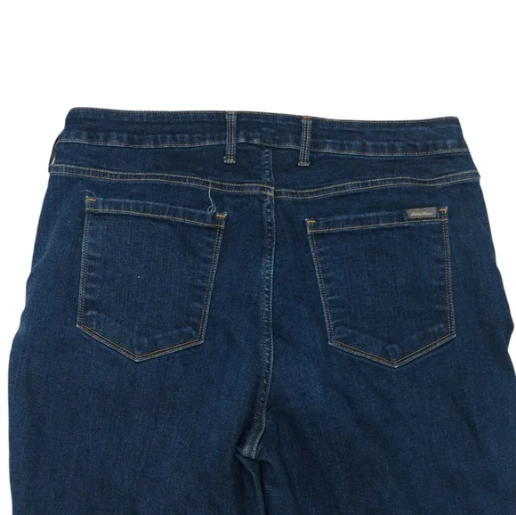 Eddie Bauer Women's Dark Blue Curvy Jeans Size 14 Tall - Picture 5 of 5